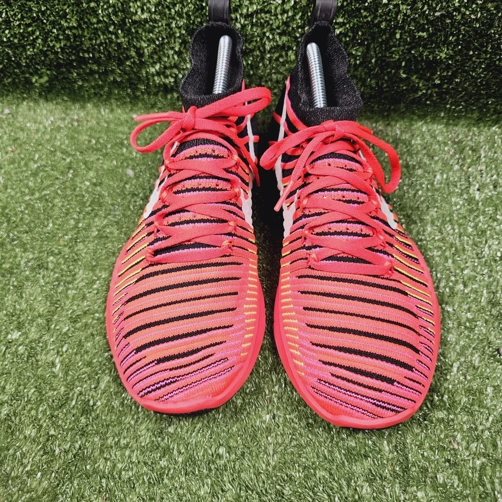 Nike Free Train Force FlyKnit Black Neon Crimson‎ Sneakers 833275-001 Mens 8.5